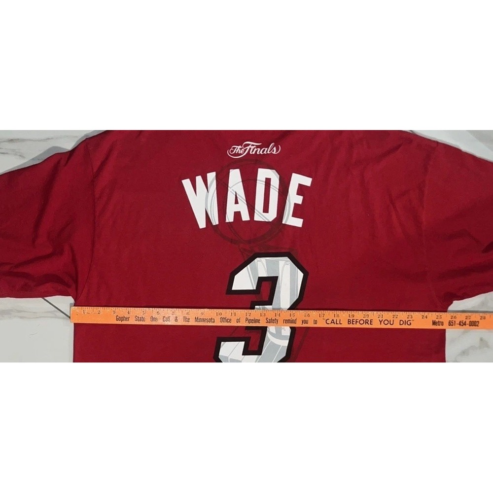Vintage Miami Heat Dwyane Wade 2-Sided Majestic‎ NBA Finals T-Shirt Men's 2XL - Picture 12 of 15